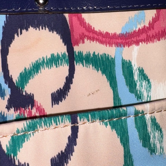 Coach multicolored Medium Size tote bag 14”x 9.5” - Picture 8 of 8